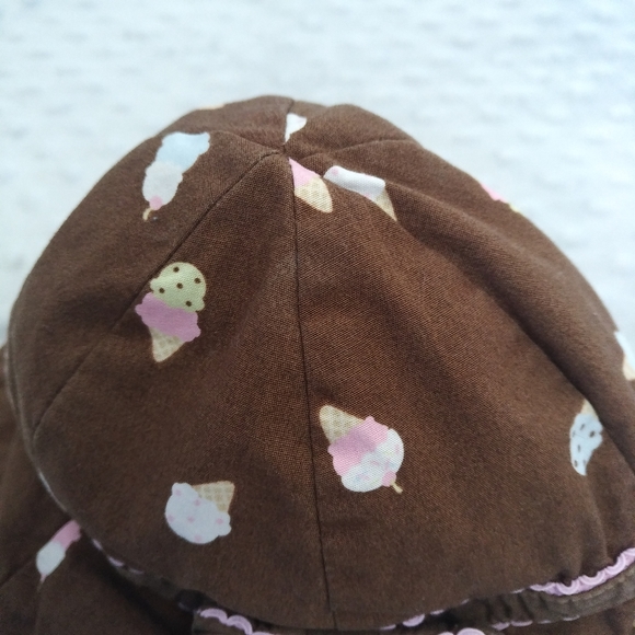 4/$20 Baby girl Gymboree ice cream sunhat 6 months - Picture 9 of 13